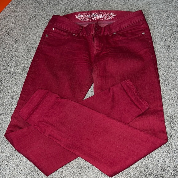 Express Denim Jeans Red - Size 2